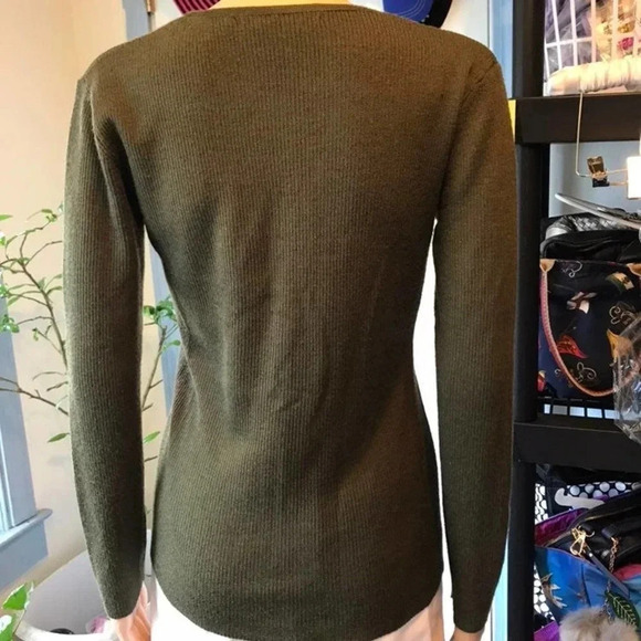 Jacques Ruc Mercerized Wool Blend Women Long Sleeves Sweater Size M - Picture 2 of 5